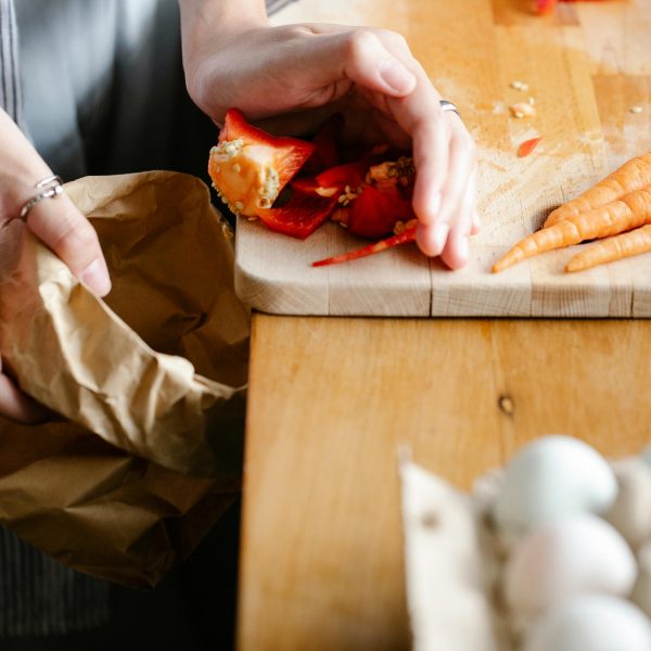 Restos alimentos cocinando